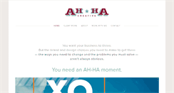 Desktop Screenshot of ahha-creative.com
