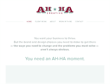 Tablet Screenshot of ahha-creative.com
